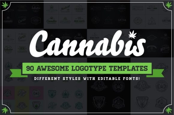 Download Cannabis Logotypes - Editable Templates - Type Collection