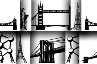 Download 6 Architectural Monuments in Silhouettes - Premium Bundle