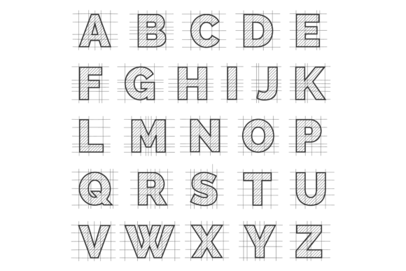Download Drafting Paper Type. Hand Drawn Blueprin - Type Collection