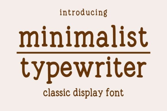 Download Minimalist Typewriter - Type Collection